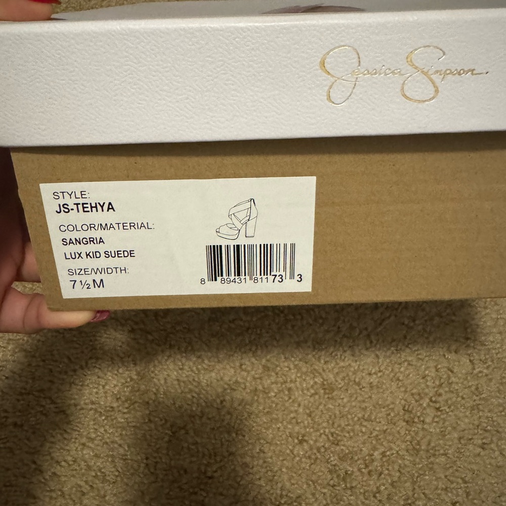 Jessica Simpson Sangria Lux Suede Heels